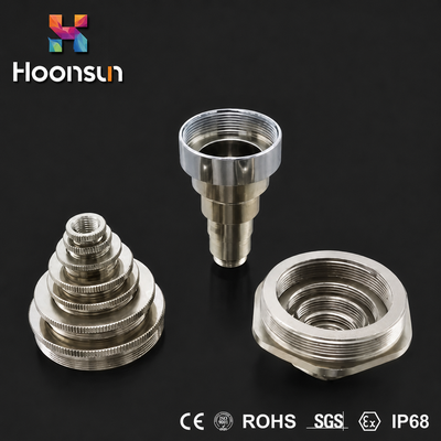อุปกรณ์เสริม Cable Gland ทองเหลืองชุบนิกเกิล Cable Gland Metal Reducer