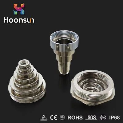 อุปกรณ์เสริม Cable Gland ทองเหลืองชุบนิกเกิล Cable Gland Metal Reducer