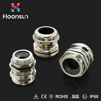 NPT1/2 ทองเหลือง PA Claw EMC Power Cable Gland 25mm Thread